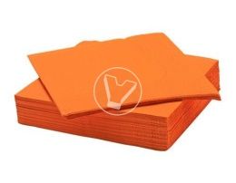 ქაღალდის ხელსახოცები, 24x24 სმ ,1 შრე, 400ფ, ნარინჯისფერი