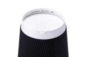 ჭიქა 400 მლ. ორშრიანი, გოფრირებული ცხელი სასმელისთვის, შავი