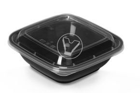 კონტეინერი SpK-126 (12x12) ძირი, 250 მლ, შავი