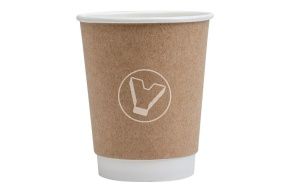 ჭიქა, ორფენიანი, 250 მლ (280 მლ პირამდე), d-80, კრაფტი