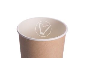 ქაღალდის ჭიქა, ორშრიანი , 350 მლ, d-90, შავი, ცხელი სასმელებისთვის