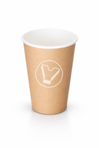 ჭიქა ქაღალდის, 350 მლ, კრაფტი, ცხელი სასმელებისთვის