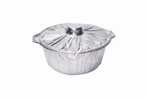 ალუმინის ფორმა "ქვაბი" თავსახურით, 252*160*98 მმ, 2300 მლ.