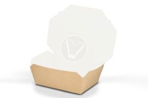 ლანჩ-ბოქსი CraftBox მუყაო, 1000 მლ, 170/190*130/150*50 მმ, კრაფტი