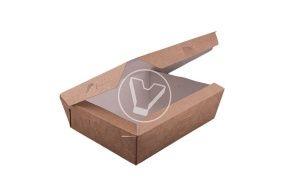 ლანჩ-ბოქსი CraftBox მუყაო, 1000 მლ, 170/190*130/150*50 მმ, კრაფტი