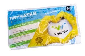 Rubber gloves, size M, VerdeVita