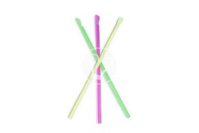 საწრუპი მილი ფერადი, კოვზით, 6*240 მმ.