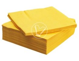 ქაღალდის ხელსახოცები, 1 შრე, 33*33 სმ 300ლ/შეფუთვა ყვითელი