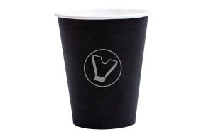 ჭიქა 165 მლ, ცხელი სასმელისთვის, შავი