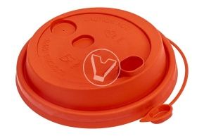 თავსახური, d-80, წითელი, მქრქალი, სარქველით და სასმელი ნახვრეტით