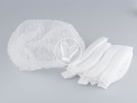 ქუდი -ბერეტი "შარლოტა", 21 სმ, თეთრი