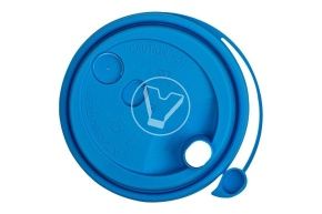 თავსახური, d-80, ცისფერი, მქრქალი, სარქველით და სასმელი ნახვრეტით