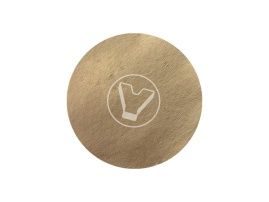 მუყაოს დასაფენი , 260 მმ, 0.8 მმ, ოქროსფერი, მრგვალი (100 ცალი )