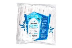 ბამბუკის მოსარევი ინდ. შეფუთვით კვადრატული დაბოლოებით,  180*4.5*1.3 მმ. 500 ც/შეფუთვა