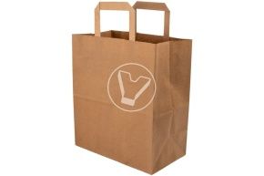 კრაფტის პარკი ბრტყელი სახელურებით 220*120*250, 70 გ/მ (მ)