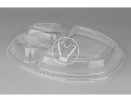 ლანჩ-ბოქსის თავსახური СпК-257, 3-განყოფილებიანი, გამჭვირვალე