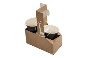 ECO CUPHOLDER დამჭერი 2 ჭიქისთვის, კრაფტი