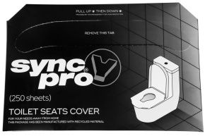 ერთჯერადი ქაღალდი უნიტაზის დასაჯდომისთვის (Sync) 250 ც.