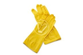 რეზინის ხელთათმანები, 100 გ, ზომა M, ყვითელი