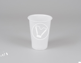 ჭიქა, 200 მლ, თეთრი, 50 ც/კოლოფი 