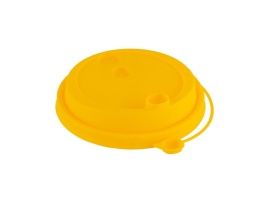 თავსახური, d-90, ყვითელი, მქრქალი, სარქველით და სასმელი ნახვრეტით