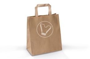 კრაფტის პარკი ბრტყელი სახელურებით 220*120*250, 70 გ/მ (მ)