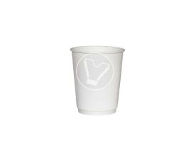 ჭიქა, ორშრიანი, 250 მლ, d-80, თეთრი