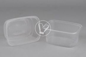 კონტეინერი, 250 მლ, 108x82x49 მმ (სტიროპლასტი)