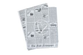ქაღალდის დასაფენი, შავი newsaper, 300x400 მმ