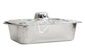 ალუმინის ფორმა "ქვაბი" თავსახურით SP-300, 300*190*70 მმ., 3800 მლ.