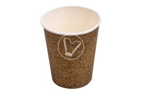 ჭიქა ქაღალდის, 250 მლ, კრაფტი, ცხელი სასმელებისთვის