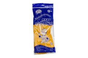 რეზინის ხელთათმანები, 100 გ, ზომა L, ყვითელი