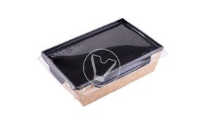 სალათის თასი Eco OpSalad 400 მლ თავსახურით, GEOBOX-400/BLACK 128/145*78\95*45