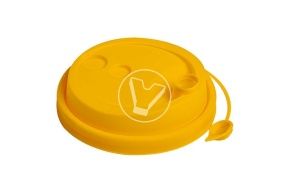 თავსახური, d-80, ნარინჯისფერი, მქრქალი, სარქველით და სასმელი ნახვრეტით