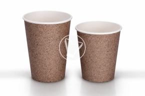 ჭიქა 400 მლ. ქაღალდის, ცხელი სასმელებისთვის, კრაფტი (ლიგა-პაკი)