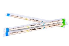 Sushi sticks, length - 230 mm, in transparent packageing with toothpick
