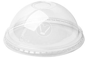 Dome lid with hole, d-98 mm, PET, Cyclyc