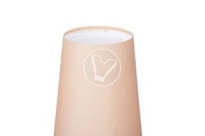 ჭიქა ქაღალდის, 400 მლ, კრაფტი, დიზაინით