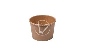 Soup bowl EcoSoup, without lid, kraft, 250 ml