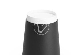 შავი ორშრიანი ჭიქა ცხელი სასმელებისთვის 250 მლ (VERDE VITA) 