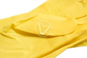 რეზინის ხელთათმანები, 50 გ, ზომა M, ყვითელი