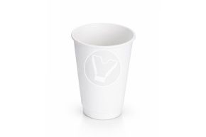 თეთრი ორშრიანი ჭიქა ცხელი სასმელებისთვის 350 მლ (VERDE VITA) 