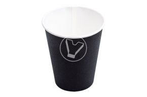 ჭიქა 165 მლ, ცხელი სასმელისთვის, შავი