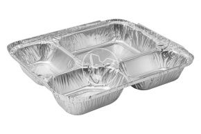 ალუმინის კონტეინერი 4 განყოფილებიანი Lamina C4, 235*200*42 / 1000 მლ