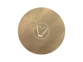 მუყაოს დასაფენი  300 მმ, 0.8 მმ, ოქროსფერი, მრგვალი (100 ცალი)