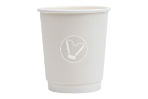 ჭიქა, ორშრიანი, 250 მლ, d-80, თეთრი