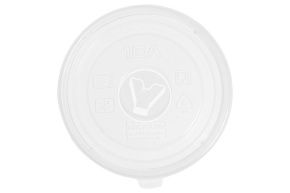 გამჭვირვალე პლასტიკის სახურავი 90 მმ PET ქაღალდის სუპის თასისთვის 380/520 მლ. OneBo