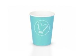 Стакан 250 мл, бумажный, однослойный, бирюзовый Verde Vita