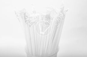 საწრუპი მილი სწორი, გამჭვირვალე, ინდ. შეფუთვაში d - 8 მმ, - 23 სმ