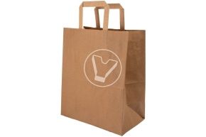 კრაფტის პარკი ბრტყელი სახელურებით 240*140*280, 70 გ/მ (მ)